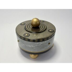 Authentic ROKOKO "Pharaoh" Decorative Round Box 1995 Art Deco Neo Egyptian 6.5"